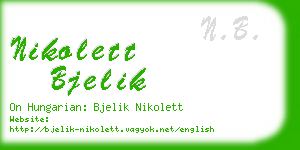 nikolett bjelik business card